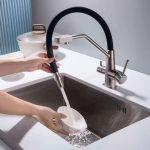 Grifo de 3 vías flexible Beige - Imagen 2