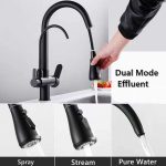 Grifo de 3 vías extensible curvo Níquel Cepillado - Imagen 3